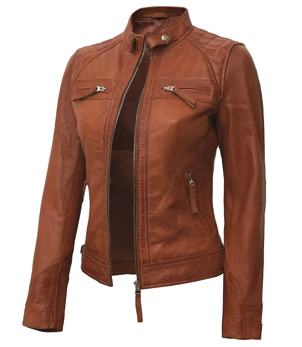genuine leather jacket women 2024 new fashion long sleeve autumn leather jackets for gents winter jacket