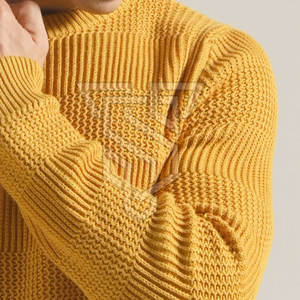 Sweat-shirt tricoté en coton 100% à la mode pour hommes, vêtements d'hiver avec logo personnalisé, motif solide, options de couleur personnalisées - Product Image 2