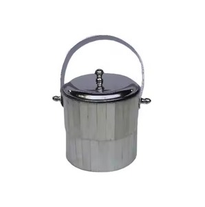 ถังน้ำแข็งโลหะหุ้มฉนวนทรงกลมพร้อมฝาปิดสำหรับไวน์ & สำหรับระบายความร้อนแชมเปญที่งานแต่งงานในโรงแรมและงานปาร์ตี้ - Product Image 3