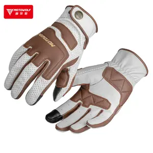 Motorcycle Retro racing gloves real leather riding gloves for motor bike dirt bike cycling