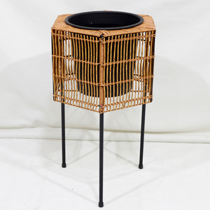 Artex Dong Thap Set of 2 Eco-Friendly Classic Plastic <b>Planter</b> <b>Stands</b> with Metal Legs for Home & Garden - Product Image 2