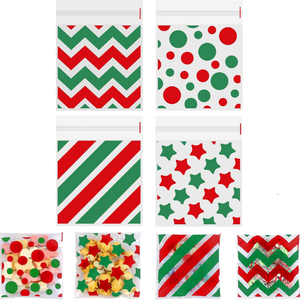 Paquete de 100 Cajas de Regalo de Navidad Biodegradables Personalizadas para Dulces, Marco de Fotos Transparente, Autoadhesivo, BOPP/PP/OPP - Product Image 3