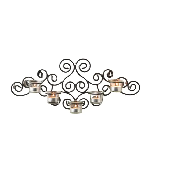 Candelabro de diseño sólido de Metal para decoración, soporte romántico de hierro forjado, accesorios de cena, candelabro moderno, mesa decorativa