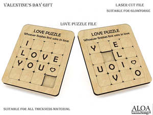 Catégorie de Produit Plaque de jouet puzzle en bois découpé au laser personnalisé Cadeau d'amant drôle pour elle le jour de la Saint-Valentin - Product Image 5