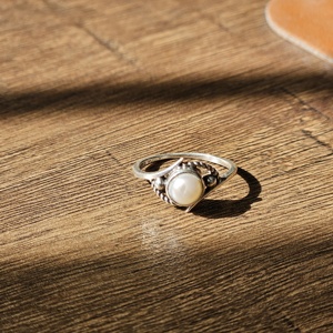 แหวนเงินประดับมุกน้ำหนักเบาสำหรับงานแต่งงานงานเลี้ยงหรือครบรอบปีสันติภาพแหวนสัญลักษณ์ - Product Image 6