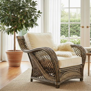 Chaise de salle à manger d'extérieur en rotin, écologique, durable, confortable, légère et minimaliste, pour chambre, ferme et parc - Product Image 3