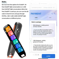 Stylo Scanner Traducteur Vocal Intelligent Portable, Dispositif de Traduction Instantanée, Écran LCD OCR, Équipement de Traduction Linguistique IA ChatGPT