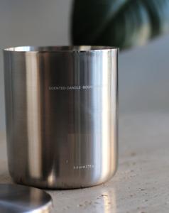 High Quality Custom Available <b>Round</b> Candle Jars Stainless Steel <b>Brushed</b> With Nickel Finished Candle Vessel or Candle Containers - Product Image 4