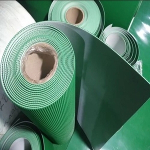 Màu xanh lá cây đục lỗ PVC vành đai cho băng tải Nhà Máy Giá tùy chỉnh cắt chế biến có sẵn - Product Image 1