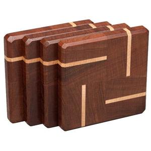 High quality wooden <b>coaster</b> <b>set</b> created for reliable surface protection ideal for modern office and home use - Product Image 4