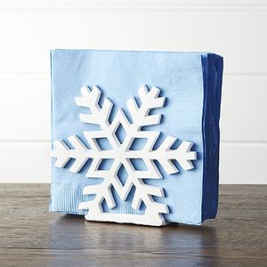 Porte-serviettes en métal design flocon de neige nickelé élégant durable et parfait pour la décoration de la maison ou du bureau garde les serviettes - Product Image 1