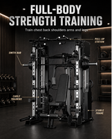 Machine Smith : Équipement d'entraînement complet pour la maison, ensemble multifonctionnel pour squats, développés couchés et barres de musculation