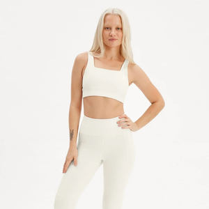 Soutien-gorge de sport pour femme en Spandex/Nylon, à bretelles convertibles, à maintien élevé, respirant, de haute qualité, avec logo personnalisé, modèle simple, collection 2025, vente en gros - Product Image 3