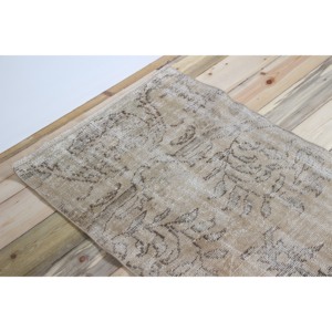 2.5x7.7 ft Rug, Vintage Turkish Runner Rug, <b>Brown</b> Rug <b>Wool</b> Rug - Product Image 5