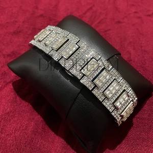 Baguette en forma de lujo Hip Hop reloj de hombre Moissanite diamante pavimentado 925 tipo de encanto de plata esterlina para alguien especial - Product Image 6