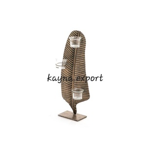 Support de bougie votive au design moderne, en métal thermolaqué, pour la décoration de la maison et les fêtes de Noël, fait main, durable - Product Image 4