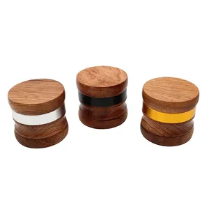 Introducing Luxury Premium Portable High Quality Spice Dry Custom Logo Wood Manual Wholesale Herb Grinder