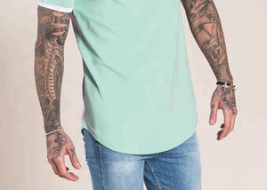 Camisetas de Hombre al por Mayor de Alta Calidad, Personalizadas con Impresión Gráfica, Hombros Caídos, Corte Regular, 100% Algodón, Transpirables, Ecológicas, 320g - Product Image 4