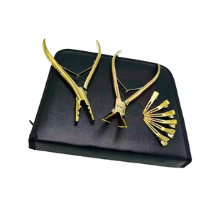 New Arrival High Quality Durable <b>Hair</b> <b>Extension</b> Tools Kit Sustainable Pliers & Cutting Scissor Loop Hook <b>Clip</b> Box - Product Image 3