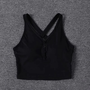 Top deportivo de alto soporte de alta calidad, ropa de entrenamiento para mujer, Sujetador deportivo con cuello en V y espalda cruzada para Yoga - Product Image 4