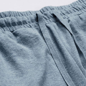 Shorts décontractés pour hommes à taille mi-haute, confortables et respirants, en mélange polyester/coton, séchage rapide, avec cordon de serrage, motif uni, vente en gros - Product Image 4
