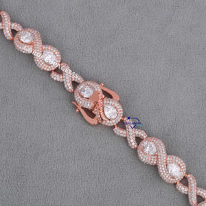 Chaîne Hip Hop en Argent Sterling 925 Plaqué Rhodium avec Diamants Moissanite Scintillants pour Cadeau d'Anniversaire Unisexe - Product Image 5