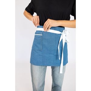 Grembiule Corto in Denim Blu Stone Wash con Caratteristica Traspirante - Product Image 3