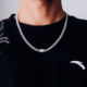Collier chaîne à maillons cubains en argent sterling 925 8mm Moissanite glacé Hip Hop bijoux de mode pour les fêtes et les anniversaires - Product Image 3