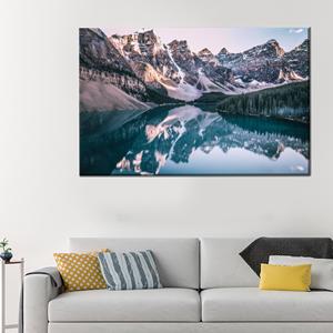 Lienzo Impreso: Obra de Arte del Paisaje del Lago Moraine para Decoración Contemporánea, 1P: Enmarcado tipo Galería - Product Image 1