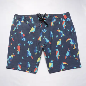 Ensemble de shorts en coton et nylon tricotés taille haute anti-rides pour hommes Style décontracté avec impression de motifs 3D Poche décorative de logo chaude - Product Image 6