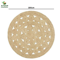 Tapis artisanal moderne 9x12 en coton, jute et denim, écologique, antidérapant, adapté aux animaux domestiques, personnalisable pour la maison, le bureau et l'hôtel