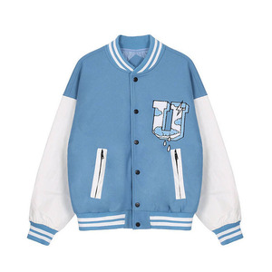 Hot Selling Men's <b>Thin</b> Stand Collar Varsity <b>Jacket</b> with Front Logo <b>Waterproof</b> Casual Outdoor Winter Wear - Product Image 3