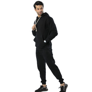 Ensemble survêtement d'hiver pour homme, couleur personnalisée, polaire épaisse, de haute qualité, écologique, sweat-shirt à capuche et pantalon, Wish Tell - Product Image 2