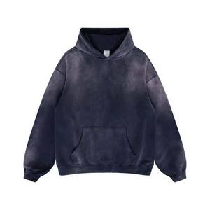 Hosten Greek Enterprises Hombres Azul marino Sun Faded Hoodie Premium Quality Acid Wash Diseño elegante Venta al por mayor Sudaderas con capucha de tamaño adulto - Product Image 1