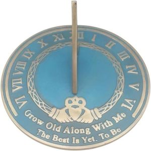 Reloj de Sol de Latón Macizo de 8 Pulgadas con Acabado Antiguo, Reloj de Jardín con Números Romanos, Elegante Decoración para Exteriores y Hogar, Regalo - Product Image 1