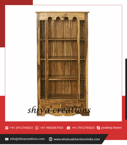 Librería Sheesham de madera maciza, diseño moderno, altura ajustable, muebles de baño y oficina para el hogar al aire libre personalizados al por mayor - Product Image 5