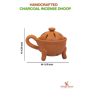 Petit porte-encens et diffuseur d'aromathérapie en terre cuite pour décor de maison et de bureau - Product Image 5
