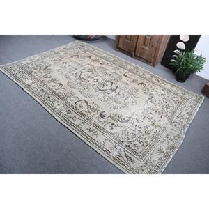 Alfombra Turca Vintage Grande de 5.3x8.3 pies (163x253 cm), Alfombra Oriental Gris - Product Image 4