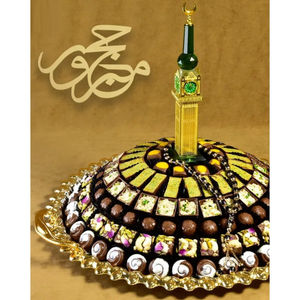 Plateau à dessert en métal de haute qualité plateau doré attrayant plateau de service au chocolat décoratif pour la maison en vente - Product Image 4