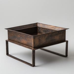 Modern Solid Metal Powder Coated Firepit Crafted for Outdoor Entertainment Areas Providing Warmth Safety and Visual Appeal - Product Image 1