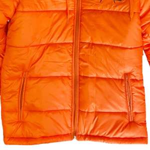 Chaqueta Acolchada Naranja para Hombre, con Capucha, Acolchada, para Invierno, con Cierre de Cremallera, Ligera, Aislada, Informal - Product Image 5