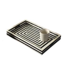 Bandeja de Servicio de Diseño Floral Indio, Artesanía con Incrustaciones de Hueso Natural para Hogares Modernos y Hoteles, Bandeja Premium Hecha con Calidad - Product Image 2