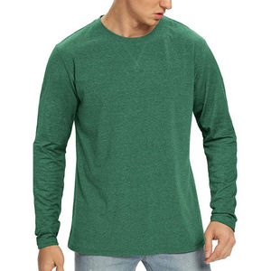 2025 à manches longues t-shirts hommes coupe décontractée à manches longues automne hiver respirant coton décontracté jaune chemise à manches longues - Product Image 5