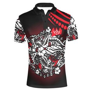 Chemises tricotées respirantes avec logo personnalisé pour hommes Impression numérique décontractée de grande taille à manches courtes - Product Image 1