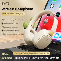 Nouveautés - Casque sans fil T6 de haute qualité au prix d'usine, design professionnel avec son spatial panoramique, unité HiFi 40 mm