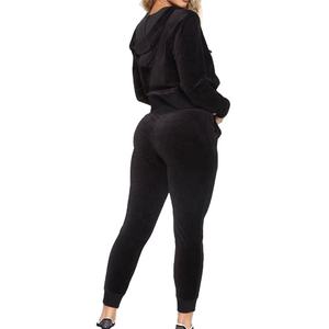 ชุดวอร์มผ้ากำมะหยี่สำหรับผู้หญิงชุดวอร์มแนวสตรีทพร้อมสเวตเชิ้ตแบบมืออาชีพ - Product Image 6