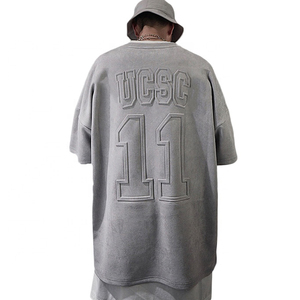 เสื้อยืดพิมพ์ลายนูนสำหรับผู้ชายเสื้อยืดกราฟิกทรงโอเวอร์ไซส์ผ้าคอตตอนพิมพ์ลายนูนสะพายไหล่แบบ3D ตามสั่ง - Product Image 4