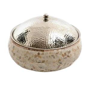Latest Design Metal Casserole <b>Dish</b> <b>with</b> Mother-Of-Pearl <b>Lid</b> for <b>Serving</b> Warm Food in Hotel Restaurant Home. for Catering Use - Product Image 6