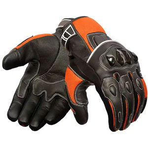 Gants de moto de course en cuir personnalisés de bonne qualité, à écran tactile, à doigts entiers, séchage rapide, évacuation de l'humidité, revêtement en polyuréthane - Product Image 4