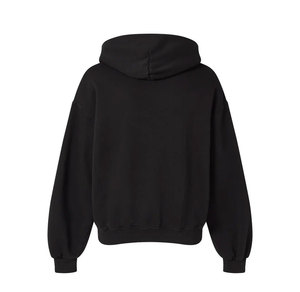 Sweat à capuche lourd 100% coton pour hommes avec logo de broderie personnalisé en polaire vierge sans ficelle sweat à capuche surdimensionné unisexe vente en gros - Product Image 2